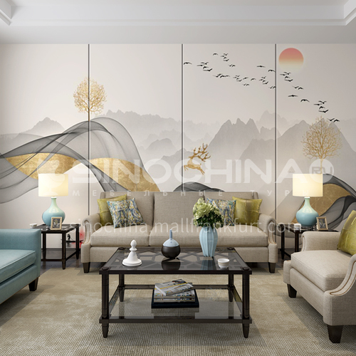 Chinese ink-wash painting Customized Background Wall BGW124